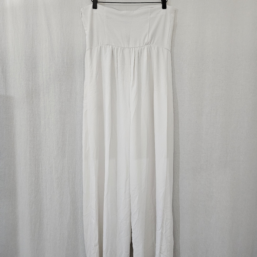 Wild Fable Wide Leg Tube Jumpsuit in White Women’s Size M - Picture 5 of 9